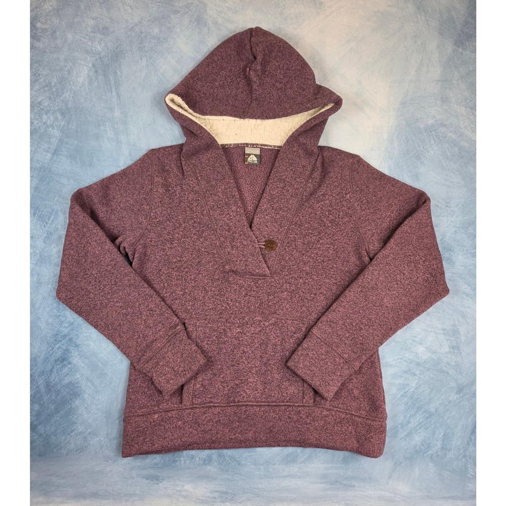 Nike ACG Women's Sherpa Hoodie XL Purple Heather Shawl Collar Pullover Y2K